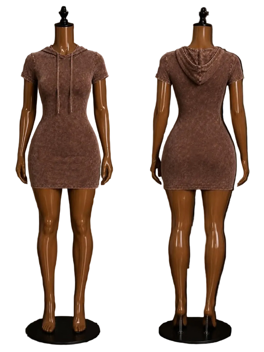 Mocha Mood Hooded Dress