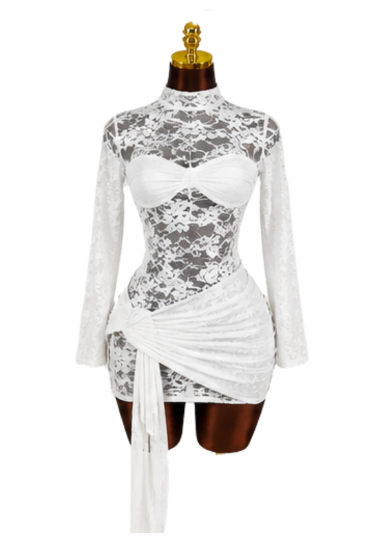 Ivory Lace Mini Dress