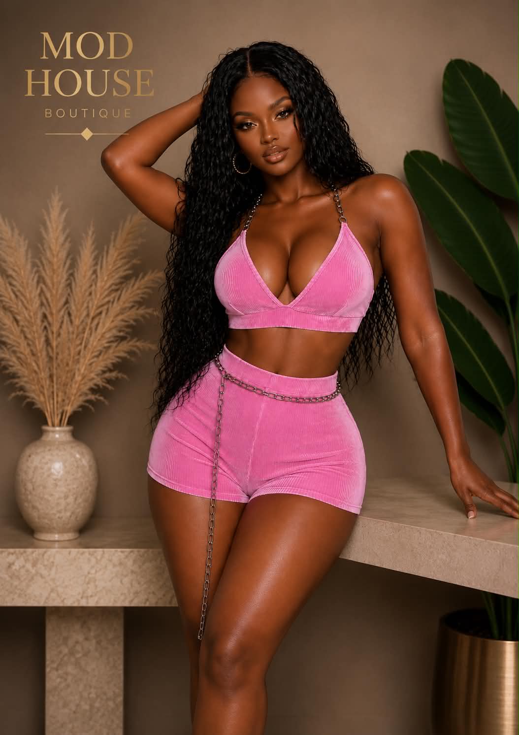 Pink Sugar Chain Set