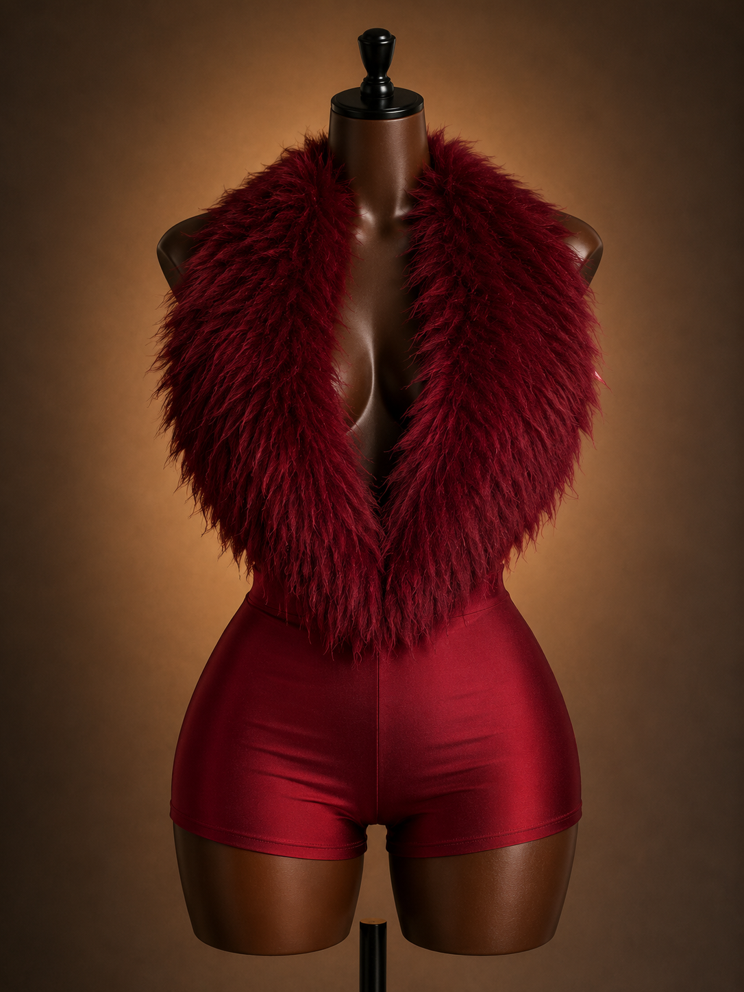Ruby Luxe Faux Fur Romper