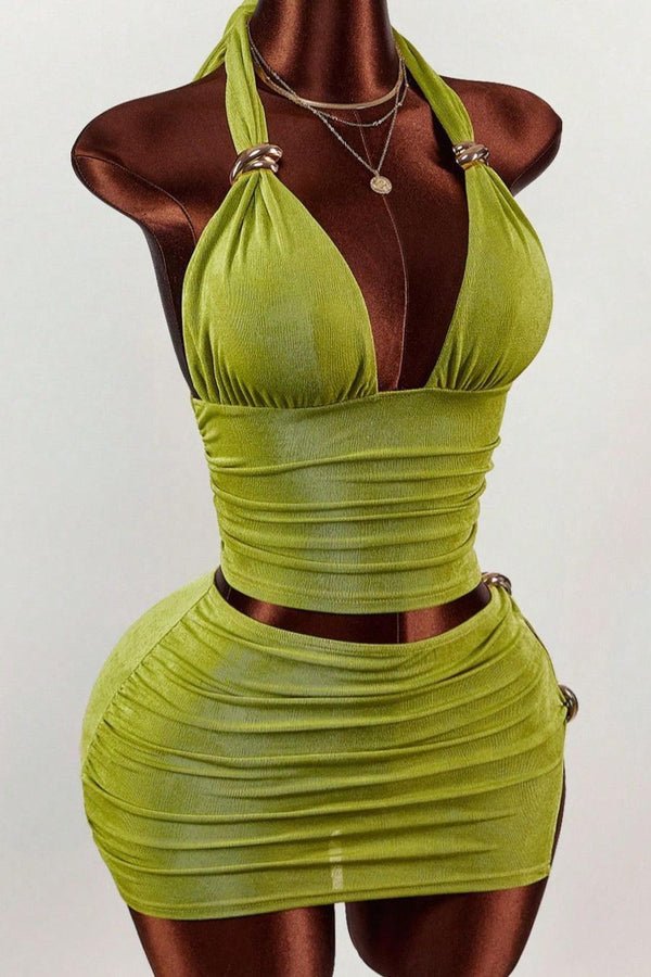 Lime Luxe Skirt Set
